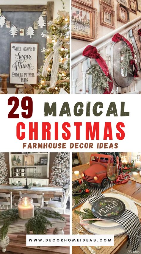 Charming farmhouse-inspired Christmas decorations to deck the halls