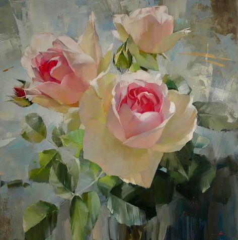 Rose Oil Painting, Flower Art Painting, Rose Painting, Jolie Photo, Arte Floral, Pastel Art, Painting Oil, Acrylic Art, White Painting