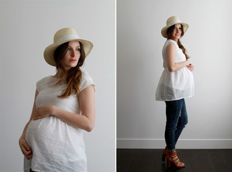 collpep Maternity Dress Diy Free Pattern, Maternity Clothes Sewing Patterns, Sew Maternity Clothes, Diy Maternity Shirt, Diy Maternity Clothes, Peplum Maternity Top, Maternity Patterns, Tank Tops Diy, Maternity Sewing