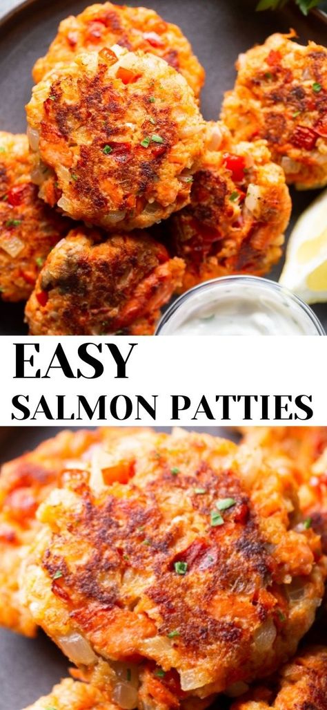 Fresh Salmon Patties, Easy Salmon Patties, Easy Salmon Cakes, Salmon Cakes Recipe, Canned Salmon Recipes, Leftover Salmon, Recipes Fish, Canned Salmon, Salmon Patties Recipe