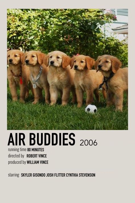 Polaroid movie poster Air Buddies Movies, Air Buddies, Spooky Buddies, Family Movie Poster, Polaroid Movie Poster, Movie Character Posters, Dog Films, Comfort Movies, Iconic Movie Posters