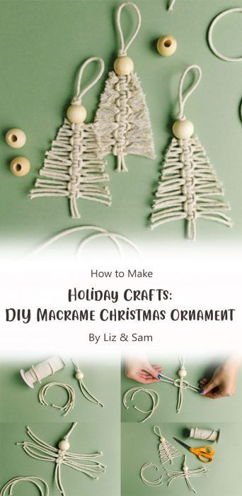 Diy Macrame Christmas Tree, Diy Macrame Christmas, Macrame Christmas Ornaments, Macrame Christmas Tree, Ideas Christmas Tree, Macrame Christmas, Holiday Crafts Diy, Diy Christmas Tree Ornaments, Christmas Projects Diy