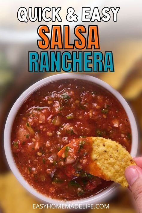 Homemade Salsa Ranchera Recipe Hot Mexican Salsa Recipes, Amish Salsa Recipe, Homemade Salsa Recipe Canning, No Cook Salsa Recipe, Restraint Style Salsa, Small Batch Salsa Recipe, Hot Salsa Recipe With Fresh Tomatoes, Blender Salsa Fresh Tomatoes, Easy Salsa Recipe With Canned Tomatoes