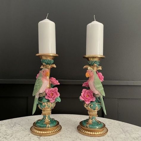 Statement Pieces Decor, Dramatic Table, Table S, Brass Interior, Eclectic Aesthetic, Family Feast, Candle Holder Set, Candle Shop, Shabby Chic Furniture