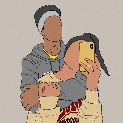 Couple Mirror Selfie Drawing, Mirror Selfie Illustration, Mirror Selfie Drawing, Couple Mirror Selfie Aesthetic, Mirror Selfie Couple, Selfie Drawing, Iphone Mirror Selfie, Long Distance Birthday Gifts, Mirror Drawings