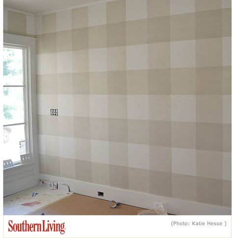 design indulgence: Painted wall from Southern Living Showcase Pretty Yellow, Southern Living, Wall Paint, How To Paint, The Room, My Dream Home, Home Projects, Gingham, Diy Home Decor