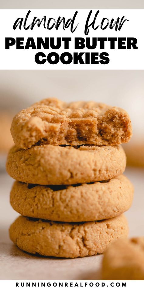 Almond Flour Peanut Butter Muffins, Peanut Butter Almond Flour Cookies, Peanut Butter Cookies With Almond Flour, Natural Peanut Butter Cookies, Small Batch Peanut Butter Cookies, Paleo Peanut Butter Cookies, Wfpb Snacks, Almond Flour Peanut Butter Cookies, Pb Recipes