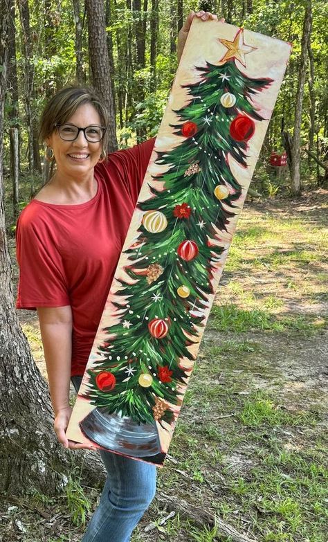 Handpainted 4 Foot Tall Porch Leaner. Reversible for Fall and Christmas. - Etsy Fall And Christmas, Christmas Canvas Art, Barn Wood Crafts, Christmas Paintings On Canvas, Pallet Christmas, Christmas Signs Wood, Primitive Decorating Country, Holiday Signs, Christmas Canvas