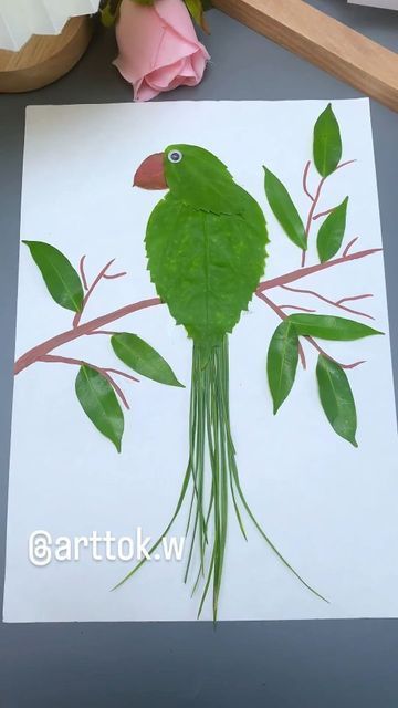 Leaf Crafts Kids, Diy Leaf, Leaf Animals, Diy Leaves, Kindergarden Activities, English Worksheets For Kids, Preschool Art Activities, Leaf Crafts, Preschool Art