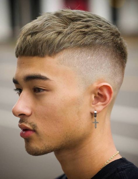 Short Fade Haircut, Asian Men's Hairstyles, Crop Haircut, Asian Haircut, Taper Fade Haircut, Asian Men Hairstyle, Men Hair Color, Faded Hair, Men Haircut Styles