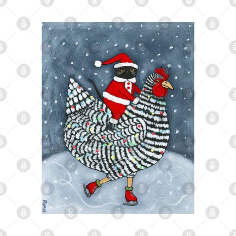 Check out this awesome 'Ice+Skating+Christmas+Chicken' design on @TeePublic! Chicken Poster, Christmas Ice Skates, Chicken Christmas, Chicken Design, Christmas Chicken, Santa Claws, Chicken Art, Stationery Cards, Mini Art