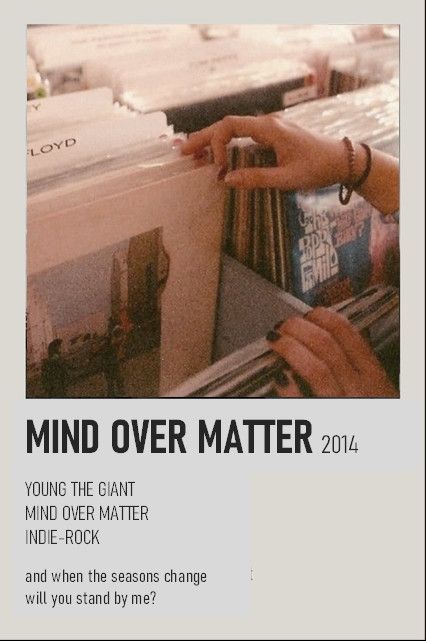 Photo Wall Layout, Young The Giant, Polaroid Template, Song Lyric Posters, Giant Poster, Vintage Music Posters, Music Album Covers, Lyric Poster, Mind Over Matter