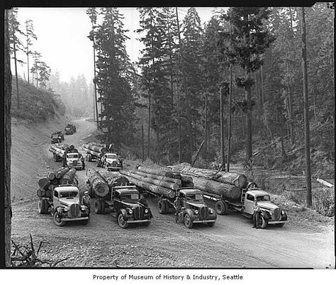 Photos: A tale of the Northwest's logging past Classic Trucks Vintage, Old Western Towns, Logging Industry, Big Timber, Logging Equipment, Forestry Equipment, Western Washington, Heavy Duty Trucks, Industrial Photography