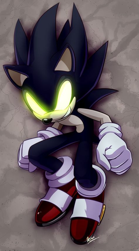 Dark Sonic (colored) by Myly14 on DeviantArt Dark Sonic, Sonamy Comic, Sonic Unleashed, Sonic Heroes, I Failed, Silver The Hedgehog, Dark Artwork, Sonic And Amy, Sonic Fan Characters