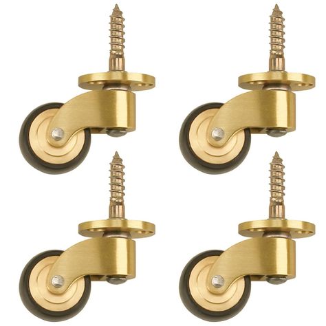 Amazon.com: RZDEAL 4PCS Solid Brass Caster Wheel,26mm Antique Style Casters,Moving Caster Wheels,360° Swivel Caster,Vintage Rubber Castors for Trunk Box Furniture Cabinet Sofa Trolley Chairs Bed : Office Products Vintage Casters, Wood Refinishing, Furniture Wheels, Trunk Box, Trunk Boxes, Brass Furniture, Furniture Cabinet, Bed Office, Caster Wheels