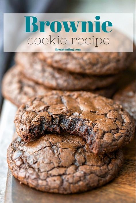 Best Brownie Cookies, Cookie Brownies Recipe, Dessert Recipes Without Vanilla Extract, Cookie Recipes Without Chocolate Chips, Best Easy Cookies, Chocolate Dessert Recipes Easy, Cookie Respices, Rainy Day Baking Recipes, Cookie Recipes No Chocolate Chips