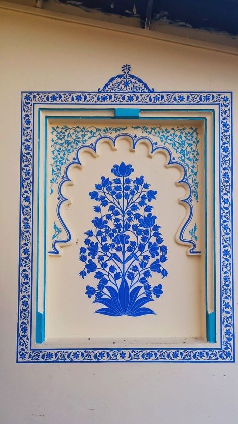 Jodhpur Architecture, Jarokha Art, Jharoka Art, Jharokha Painting, Jharokha Art, Mughal Art Paintings, Rajasthani Art, Modern Art Canvas Painting, Gold Art Painting