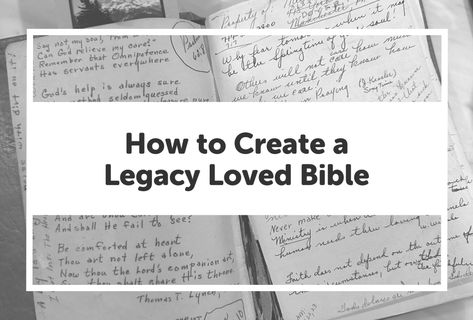 Creating a Legacy Loved Bible - The Loved Bible Project The Loved Bible Project, Legacy Bible Ideas, Loved Bible Project, The Loved Bible Project Ideas, Legacy Bible, Niv Journaling Bible, She Reads Truth Bible, Teen Bible Study, Bible Project