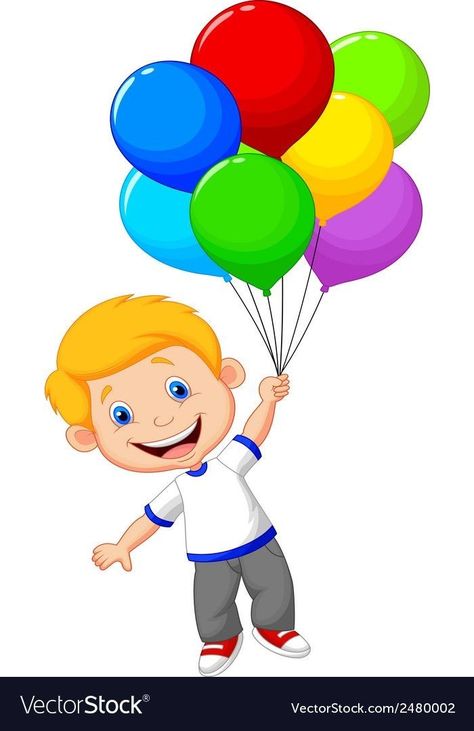 Cartoon Balloons, Child Clipart, Boy Clipart, Cartoon For Kids, Balloon Cartoon, Balloon Clipart, Preschool Classroom Decor, School Images, Boy Cartoon