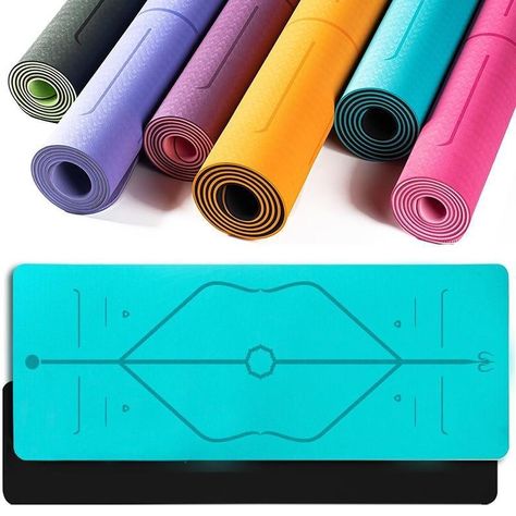 TPE YOGA MAT WITH POSITION LINES #yogapractice #yogaeverydamnday #yogamotivation #gymrat #healthylifestyle #healthy  https://fitlifeandmore.com/collections/equipment/products/tpe-yoga-mat-with-position-lines Yoga And Exercise, Gymnastics Mats, Shake Off, Meditation Tools, Carpet Padding, Hot Gifts, Tough Day, Training Tools, Vinyasa Yoga