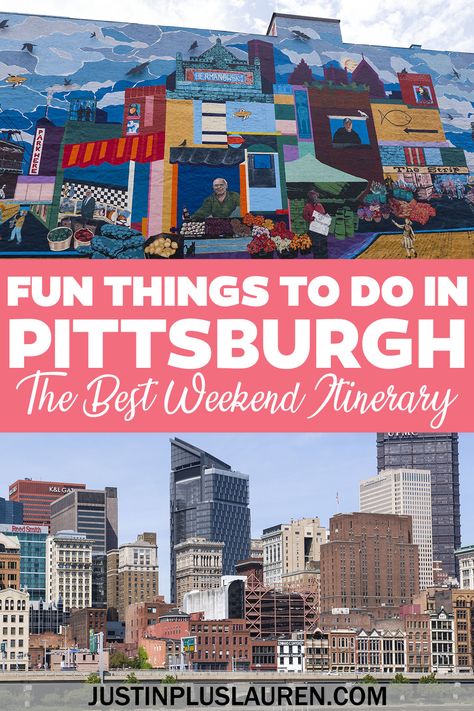 If you're planning a trip to the Steel City, here are the most fun things to do in Pittsburgh that you'll love! From craft beer & distilleries to the arts and culture scene, there are so many great Pittsburgh attractions and activities to enjoy. Plus, I'll teach you some interesting quirks about life in Pittsburgh. Day Trips From Pittsburgh, Weekend In Pittsburgh, Pittsburgh Things To Do, Things To Do In Pittsburgh Pa, Pittsburgh Activities, Pittsburgh Travel, Things To Do In Pittsburgh, Pittsburgh Food, Indoor Things To Do