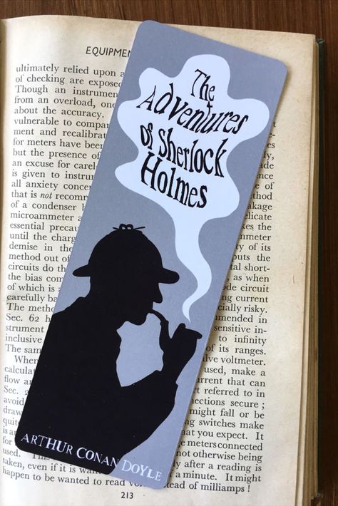 Book Inspired Bookmarks, Bookmark Design Art, Sherlock Bookmark, Books Bookmark, Cool Bookmarks, Handmade Bookmarks Diy, Bookmarks For Books, Creative Bookmarks, Bookmark Craft