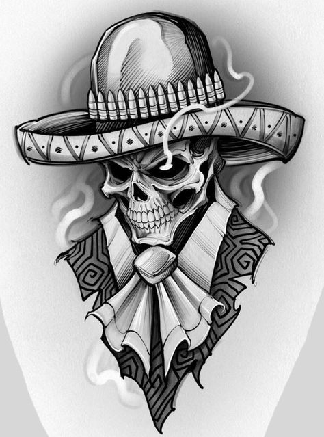 Mexican Skull Tattoos, Aztec Tattoos Sleeve, Whole Tattoo, Cartoon Tattoo Ideas, Aztec Tattoos, Skull Art Tattoo, Mexican Tattoo, Wrist Tattoo Designs, Mexican Art Tattoos