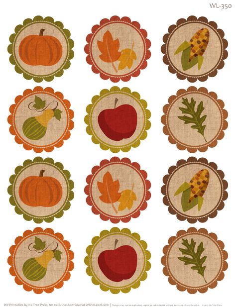 Free Fillable and Editable PDF Round labels, part of a collection. Use for ThanksGiving leftovers and more :) Straw Wreaths, Thanksgiving Labels, Digital Paper Free, Holiday Labels, Bullet Journal Cover Ideas, Labels Printables Free, Thanksgiving Leftovers, Fall Printables, Free Labels