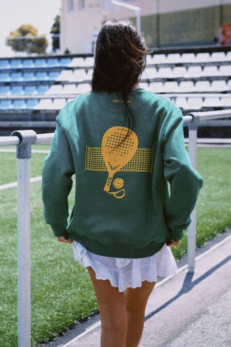 Padel club Tennis T Shirt, Bright Green Color, Sport Branding, Tennis Tshirts, Look Retro, Tennis Clubs, Club Sweatshirts, Tennis Shirts, Sporty And Rich