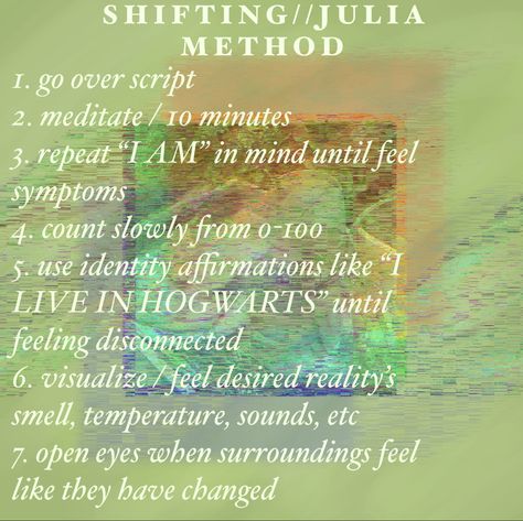 The Julia Method Shifting, Shifting Julia Method, Julia Method Shifting, Julia Method, Awake Methods For Shifting, Shifting Methods Awake, Awake Shifting Methods, Dr World, Scripting Ideas