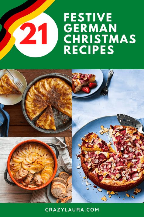 These festive and delicious German Christmas recipes will taste like a warm hug on cold winter days at home. #Christmas #Holiday #Recipes Christmas Vegetarian Recipes, German Christmas Recipes, Christmas Vegetarian, Pork Roast And Sauerkraut, German Christmas Food, Spaetzle Recipe, Crazy Laura, Christmas Holiday Recipes, Christmas Pastries