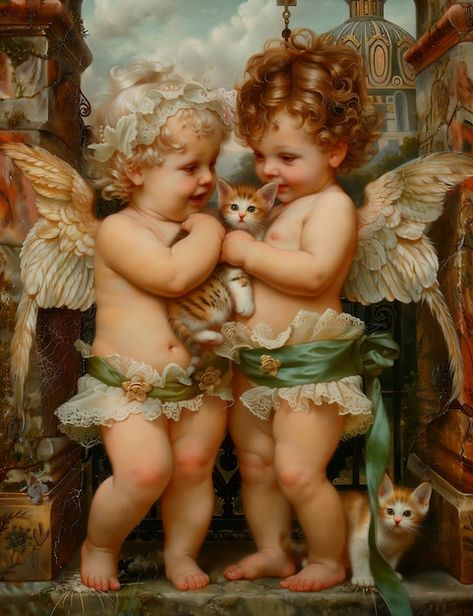 Cherub Art, Angel Illustration, Angel Artwork, Vector Background Pattern, Oil Painting Tutorial, Free Business Card Mockup, Free Vintage Printables, Childhood Movies, Angel Pictures