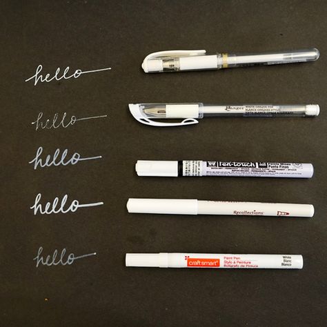 If you're looking for the best white pens for black paper, I tested 5 of the leading pen brands and share the results here. White Pens For Art, How To Write On Black Paper, Gel Pens On Black Paper, Black Paper Art, Black Paper Drawing Ideas, Scientific Process, White Sharpie, Pens And Markers, Crayons Pastel