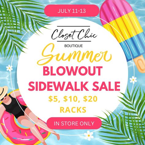 Our Summer Blowout Sale starts on Thursday!! In store we will have tons of styles for $5, $10, & $20 Online will be 40, 50, & 60% off our summer blowout tabs! Blowout Sale, Chic Boutique, 50 %, In Store, Boutique, 10 Things, Closet, Quick Saves, Instagram