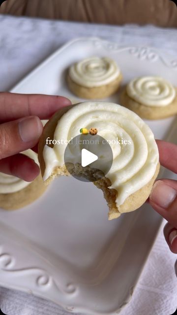 Viviane🦥🇱🇧🇭🇳 on Instagram: "Frosted lemon cookies🍋 I’ve been obsessed with making cookies lately so be prepared for lotsssss soon🤭

Ingredients
Cookie Dough
- 3/4 cup unsalted butter, melted
- 1/2 cup granulated sugar
- 1/2 cup powdered sugar
- 1 tbsp lemon juice
- Zest from 1 lemon
- 1 large egg
- 1 egg yolk
- 2 1/2 cups all-purpose flour
- 1 1/2 tsps baking powder
- 1/2 tsp baking soda
- 1/4 tsp salt
Cream Cheese Frosting
- 1/4 cup unsalted butter, room temp
- 4 oz cream cheese, room temp
- 2-4 tsps lemon juice (depends how lemony you want it)
- 1 1/2 cups powdered sugar
Directions
- Preheat oven to 350 F. Line a baking tray with parchment paper. Set aside.
- In a small bowl, mix the granulated sugar and lemon zest with your hands until you see that the lemon zest has infused its Lemon Frosted Cookies, Frosted Lemon Cookies, Cream Cheese Cookie Recipe, Lemon Cookies Recipes, Lemon Frosting, Lemon Sugar Cookies, Making Cookies, Cookie Frosting, Lemon Cookies