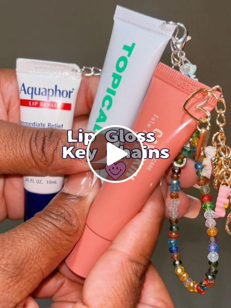 Lemon8 · Diy lipgloss keychains ✨ · @Dasia Linette Diy Lipgloss, Diy Lip Gloss, How To Wrap, Open App, Work Bag, Hobby Lobby, Xmas Gifts, Lobby, Lip Balm