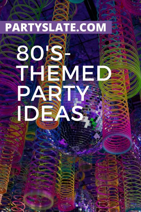 15 Creative 80's-Themed Party Ideas. Go back in time and find out how to throw an epic celebration. 80s Pool Party Theme, 70s And 80s Party Ideas, Epic Party Ideas, 80s And 90s Theme Party, Reunion Party Ideas, 80s Dance Theme, 80 Party Decorations, 80s Bday Party, 80s Decor Party