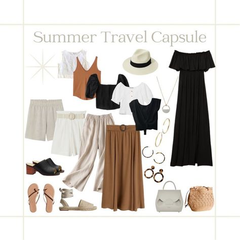 Discover the ultimate guide to creating a summer capsule wardrobe that seamlessly takes you from the sunny beaches to chic European streets. Whether you're lounging on the UK coastline or exploring historic European cities, these ten versatile travel wardrobe ideas offer effortless style and practicality. Thailand Capsule Wardrobe, Resort Capsule Wardrobe, Europe Essentials, 10 Day Travel Wardrobe Summer, Beach Vacation Capsule Wardrobe, Coastal Clothes, Beach Capsule Wardrobe, Summer Travel Outfits, European Streets