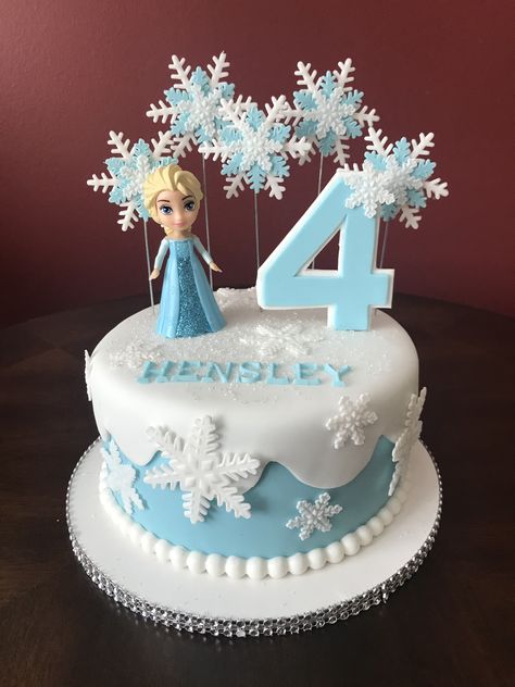 Frozen Birthday Cake One Tier, Frozen Birthday Cake Fondant, Else Birthday Cake, 1 Tier Frozen Birthday Cake, Simple Elsa Birthday Cake, Small Frozen Birthday Cake, Easy Frozen Birthday Cake, Cake Frozen Birthday Ideas, Birthday Cake Elsa Frozen