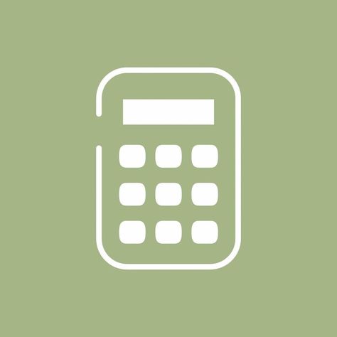 Calculator App Icon, Computer Theme, Green Icons, Sage Green Wallpaper, Ipad Hacks, Christmas Apps, Widget Design, Apple Icon, Phone Icons