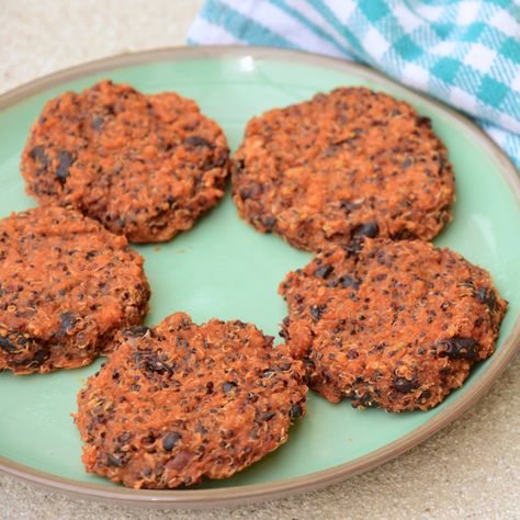 Bean Patty Refried Bean Patties, Kidney Bean Patties, Black Bean Sausage Patties, Care Meals, Frozen Hash Brown Patties, Hash Brown Patties, School Nutrition, Chunky Salsa, Healthy Toddler Meals