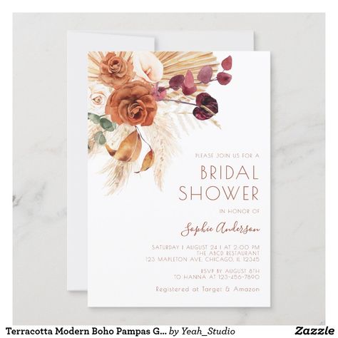 Popular Wedding Invitations, Boho Bridal Shower Invitations, Bohemian Bridal Shower, Rustic Bridal Shower Invitations, Bridal Brunch Invitations, Grass Wedding, Elegant Bridal Shower, Boho Bridal Shower, Baby Shower Invitaciones