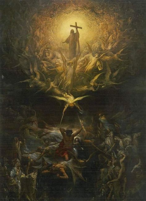 ~ Gustave Doré (1832-1883), The Triumph Of Christianity Over Paganism, c. 1868 Triumph Of Christianity Over Paganism, Paul Gustave Doré, Gustave Dore, Art Photography, Photography, Art