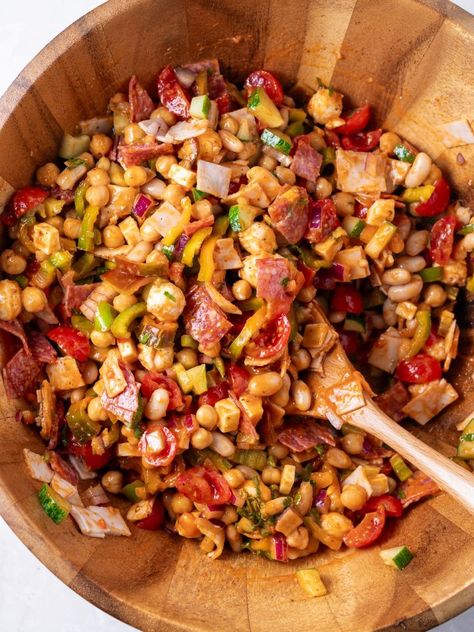 Dense Bean Salad with Sun-Dried Tomato Vinaigrette Sun Dried Tomatoes Salad, Tomato Bean Salad, Sun Dried Tomato Dense Bean Salad, Sundried Tomato Dense Bean Salad, Dense Bean Salad Recipes, Dense Bean Salad, Pork Side Dishes, Bean Salad Healthy, Mexican Bean Salad