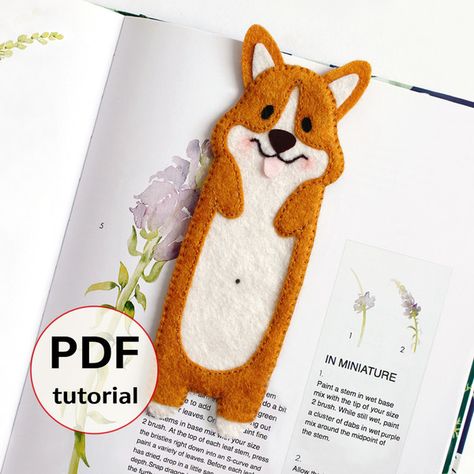 RaschudesyeFairyland - Inspire Uplift Corgi Crafts, Felt Art Embroidery, Felt Bookmarks Diy, Musical Instruments Drawing, Felt Dog Ornament, Easy Felt Crafts, Felt Kids, Felt Bookmark, Felt Animal Patterns