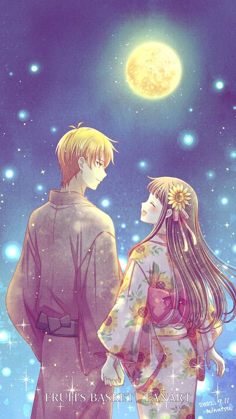 Cute Anime Ship Fanart, Family Anime Art, Tohru And Kyo, Fruit Basket Anime, Fruits Basket Kyo, Kyo And Tohru, Fruits Basket Manga, Kyo Sohma, Tohru Honda