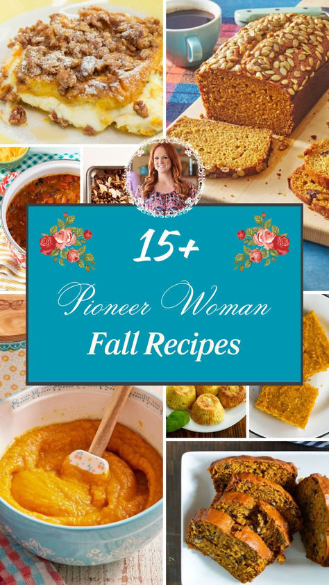 15+ Pioneer Woman Fall Recipes Thanksgiving Recipes Pioneer Woman, Pioneer Woman Pumpkin Cake, Pioneer Woman Fall Recipes, Pioneer Woman Dessert Recipes, Pioneer Woman Recipes Thanksgiving, Pioneer Woman Thanksgiving Recipes, Pioneer Woman Pumpkin Pie, Pioneer Woman Recipes Desserts, Pioneer Woman Sweet Potatoes