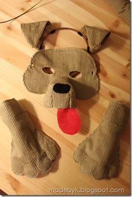 Dog costume - Great for imaginative play Dog Costumes For Kids, Halloween Fingerfood, Diy Costumes Kids Boys, Baby Shoes Diy Pattern, Harry Potter Halloween Costumes, Sewing Shoes, Baby Shoes Diy, Puppy Costume, Diy Dog Costumes