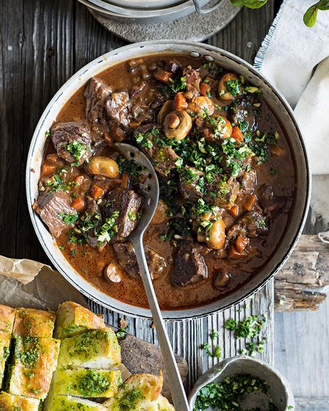 ''This dish never disappoints. It’s the ultimate comfort food for a cold winter’s night.'' – the late food writer Valli Little Beef Daube, Easy Beef Bourguignon, French Dinner, Winter Dishes, Impressive Recipes, French Dishes, Beef Stew Recipe, French Cooking, Beef Casserole