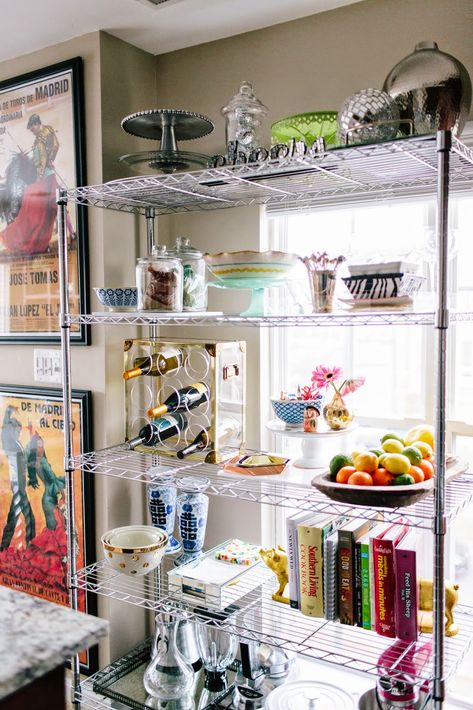 Wire Shelving Ideas, Shelves For Kitchen Cabinets, Ikea Omar, Small Kitchen Shelf, Shelves In The Kitchen, Small Apartment Kitchen Decor, Shelves For Kitchen, Shelving Kitchen, Kitchen Shelving